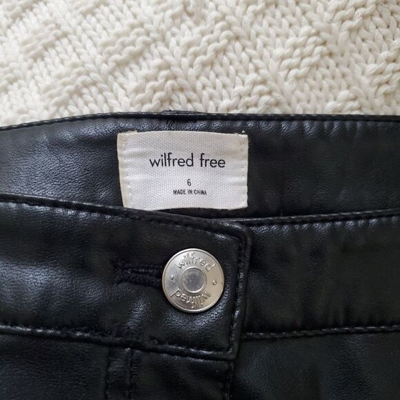 Wilfred Free High-Waist Vegan Leather Pants sz 6=28×27 - Picture 13 of 13